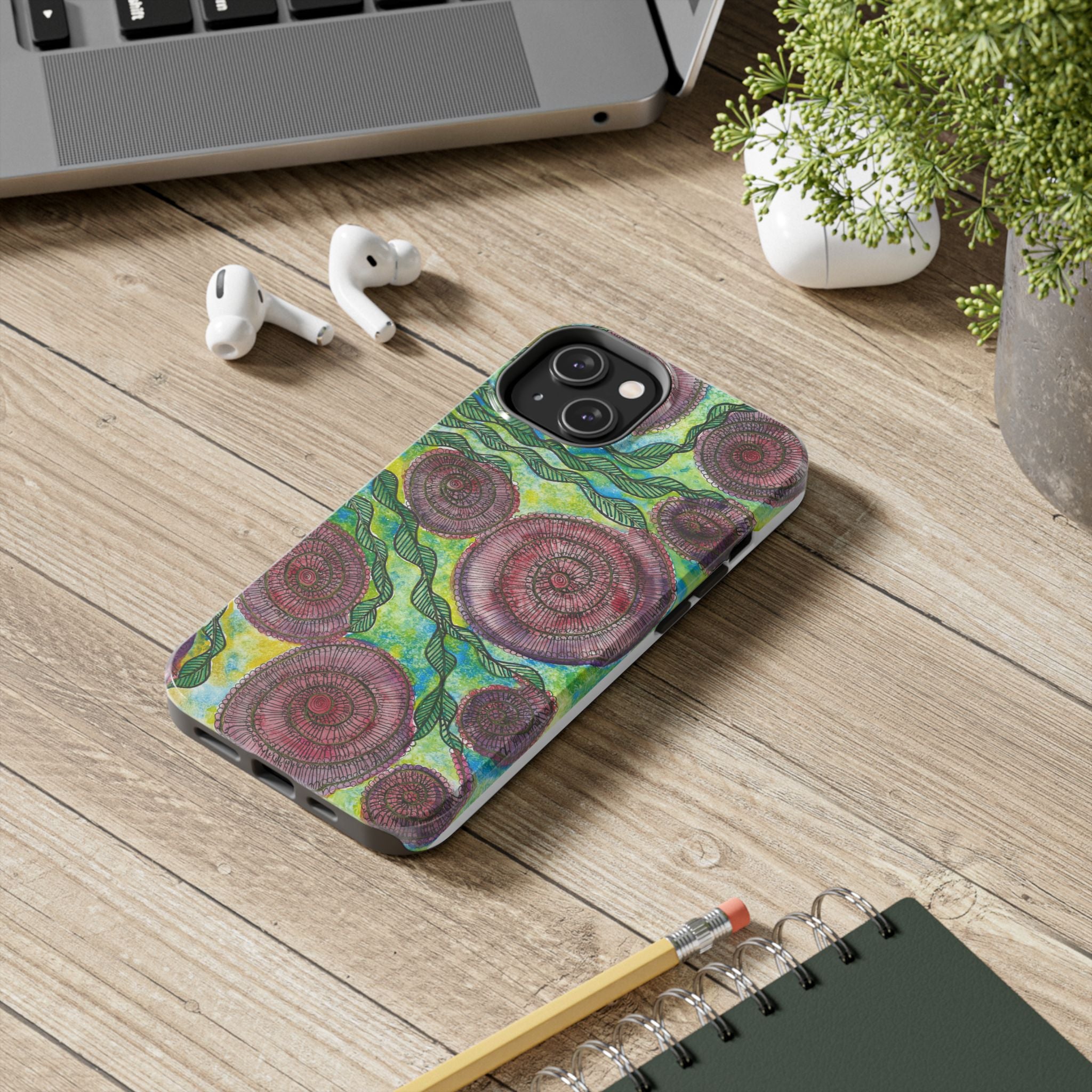 Tough Phone Case - All iPhones and Samsung Galaxys - Exciting Abstract Design #35 Beetroot To Yourself