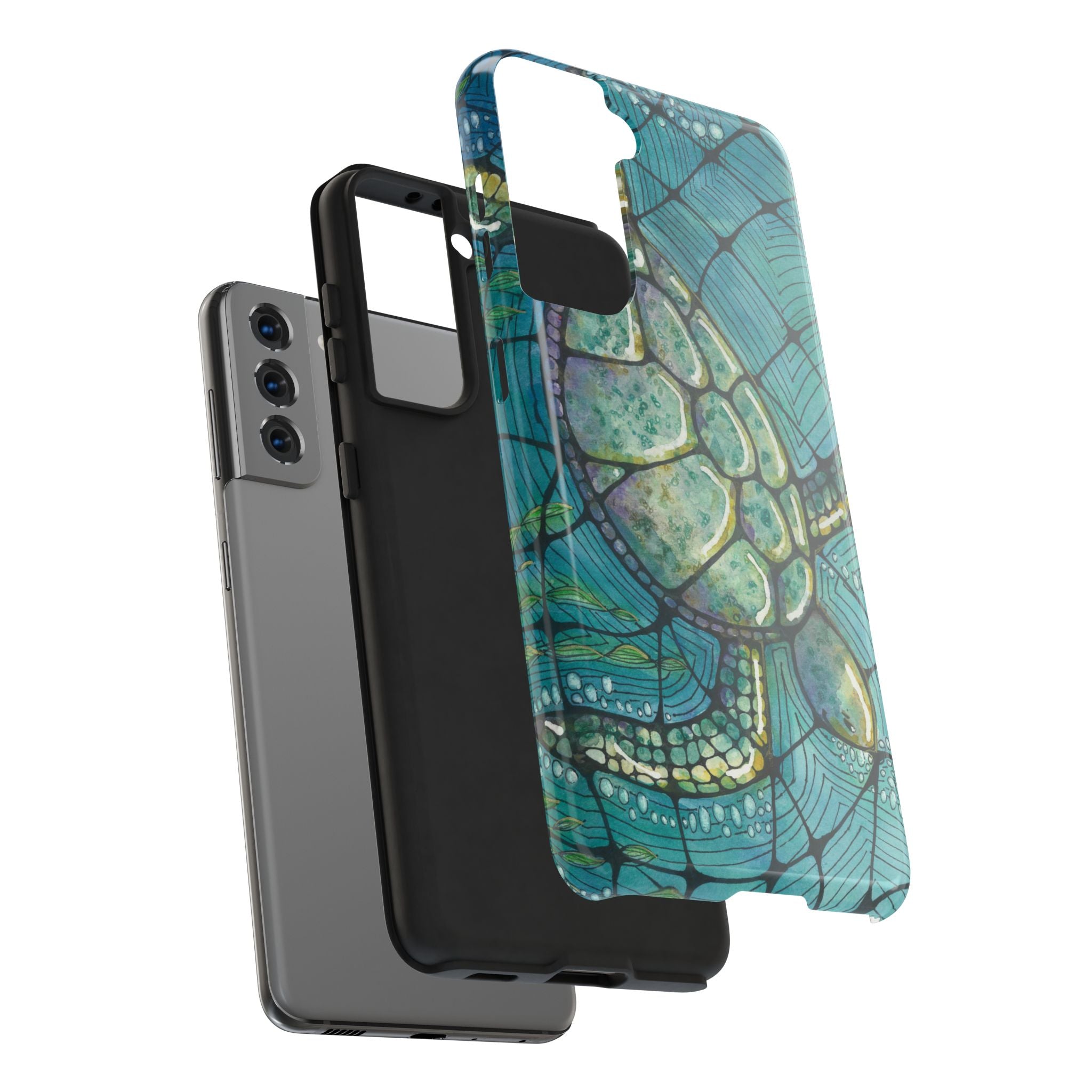Tough Phone Case - All iPhones and Samsung Galaxys - Exciting Abstract Design #73 Turtling Along