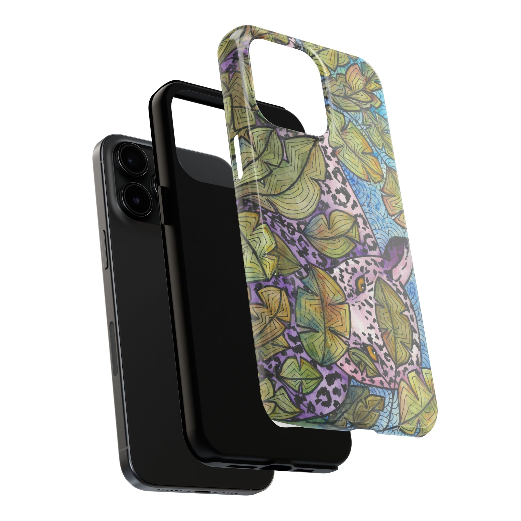 Tough Phone Case - All iPhones and Samsung Galaxys - Exciting Abstract Design #76 Purrfect Blend