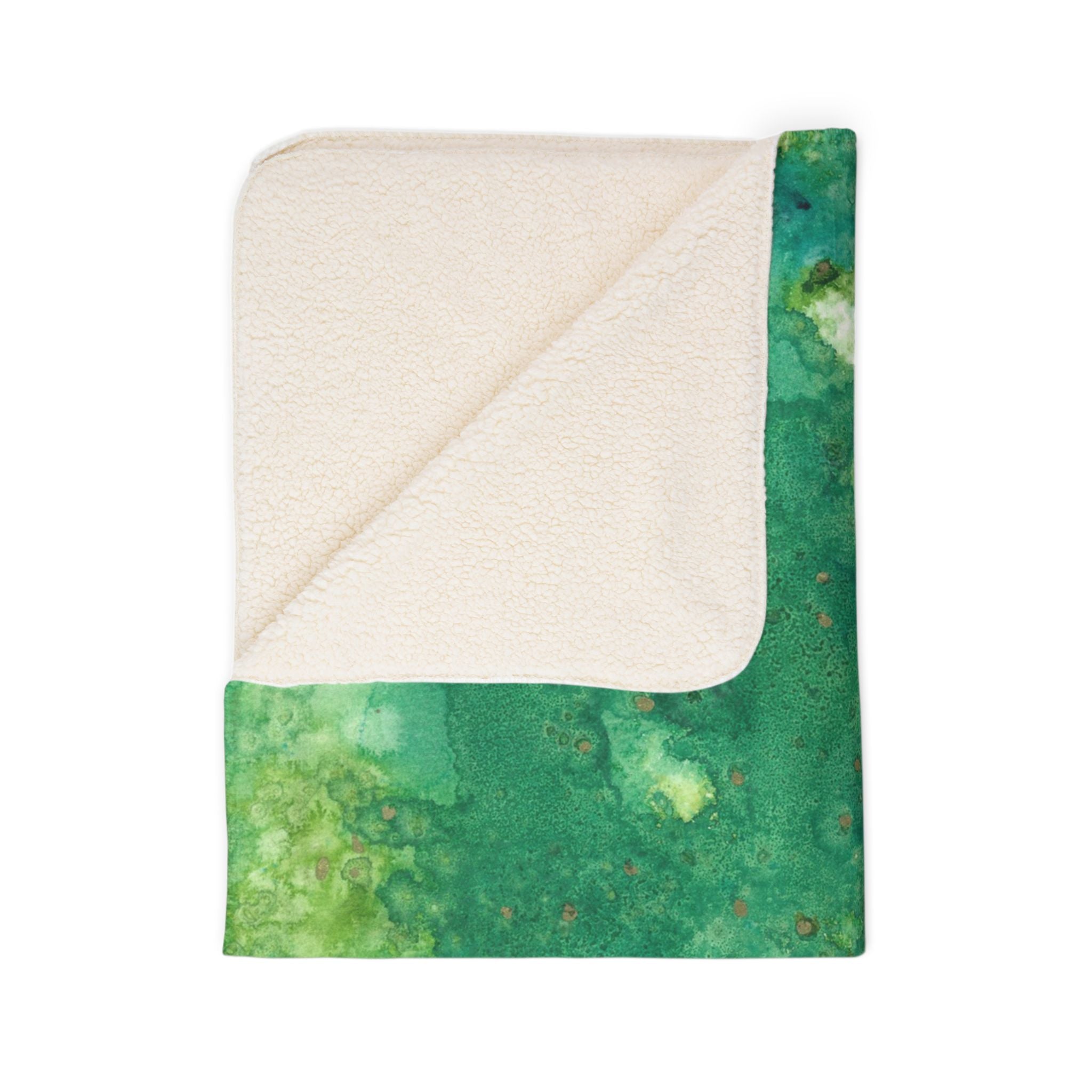 Fleece Throw Blanket, Textured Sherpa Underside, Hemmed, 2 Sizes. Colourful Abstract Design. Perfect for Bedroom, Living Room, or Special Gift #79 Abundance Cometh