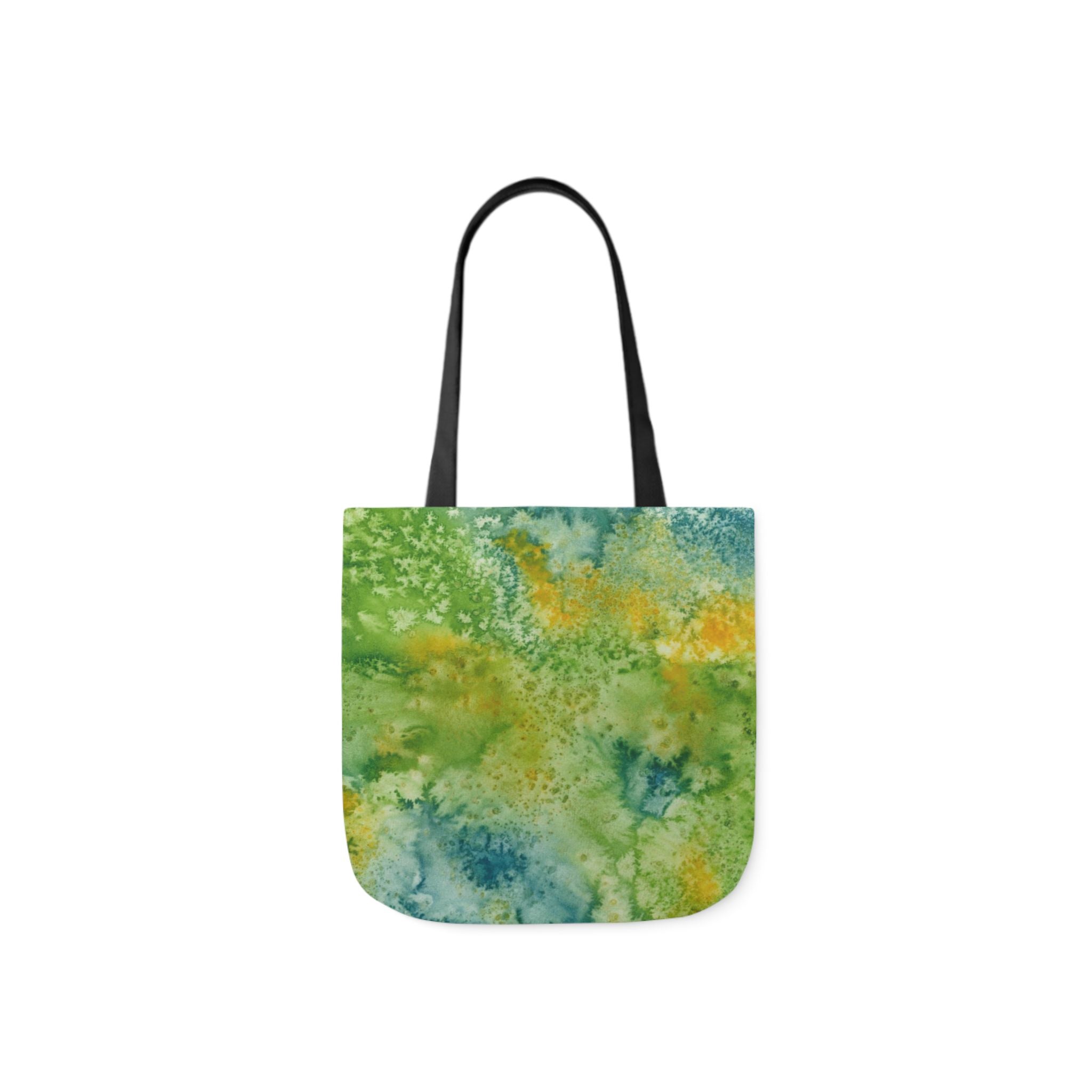 Canvas Tote Bags, Colourful Abstract Designs, 5-Color Straps, 3 Sizes.  For Family and friends or a Special Gift #52 View From Above