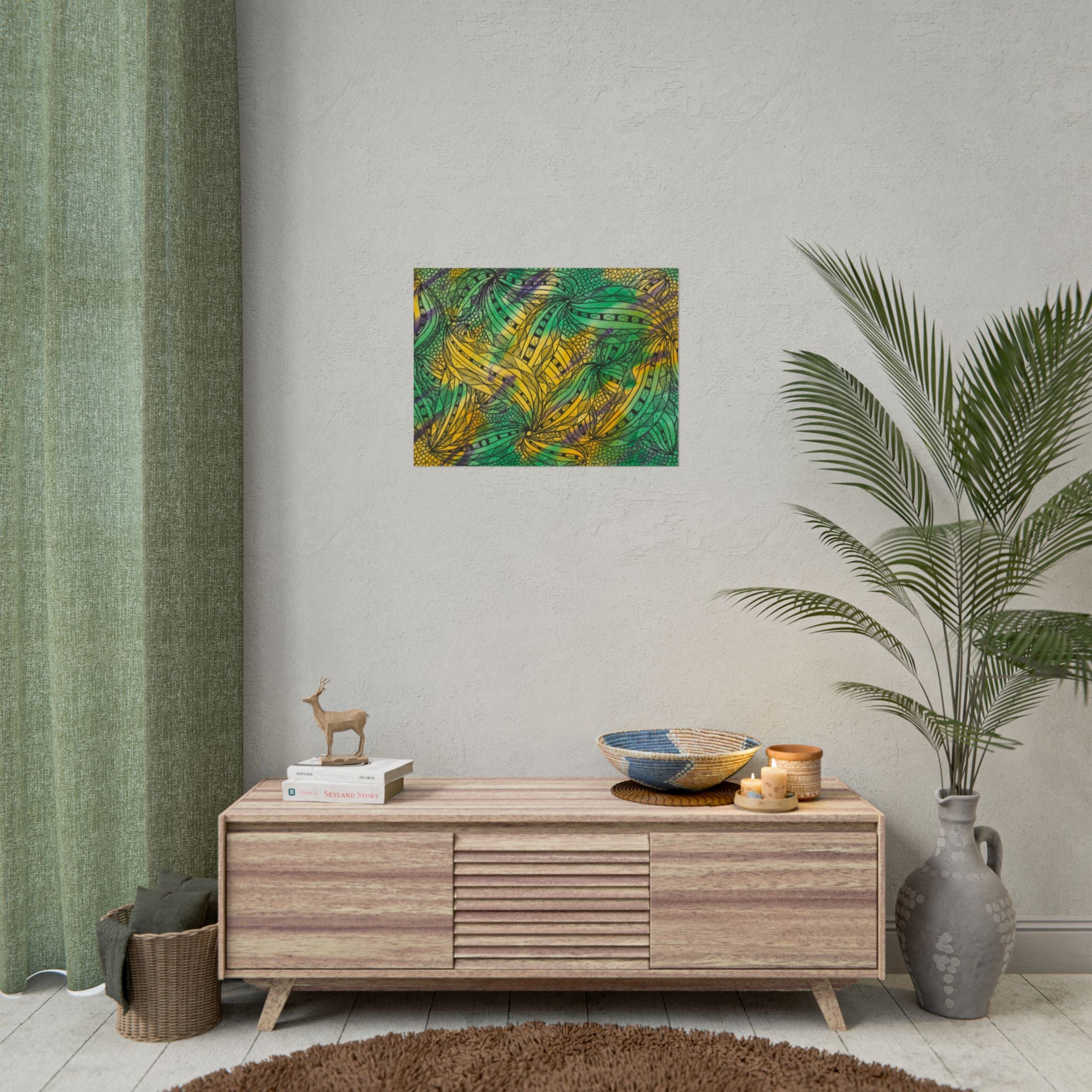 Large Colourful Wall Art, Posters & Prints, For Office, Bedroom or Living Room, or Special Gift #37 Shubbery!