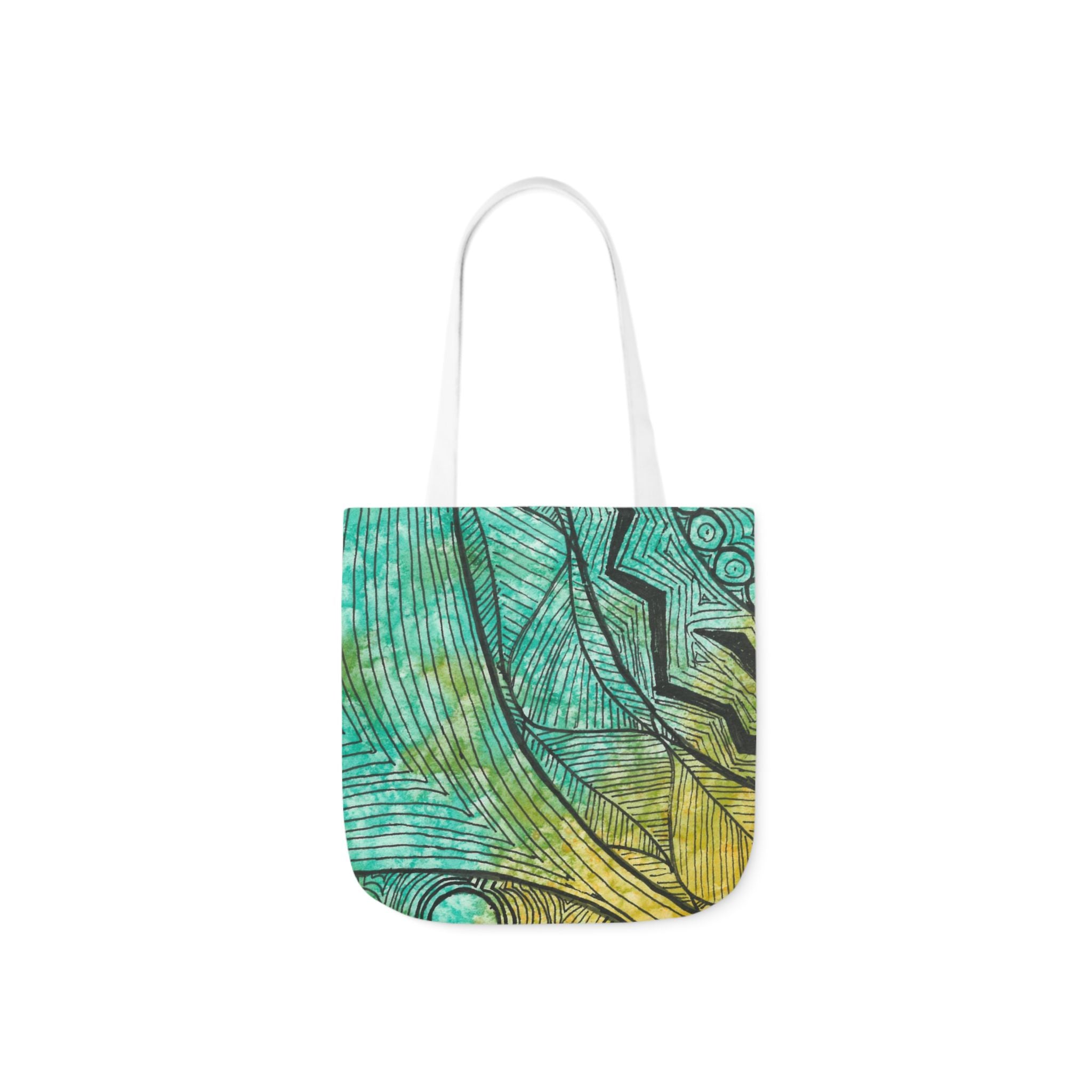 Canvas Tote Bags, Colourful Abstract Designs, 5-Color Straps, 3 Sizes.  For Family and friends or a Special Gift #27 Come What May