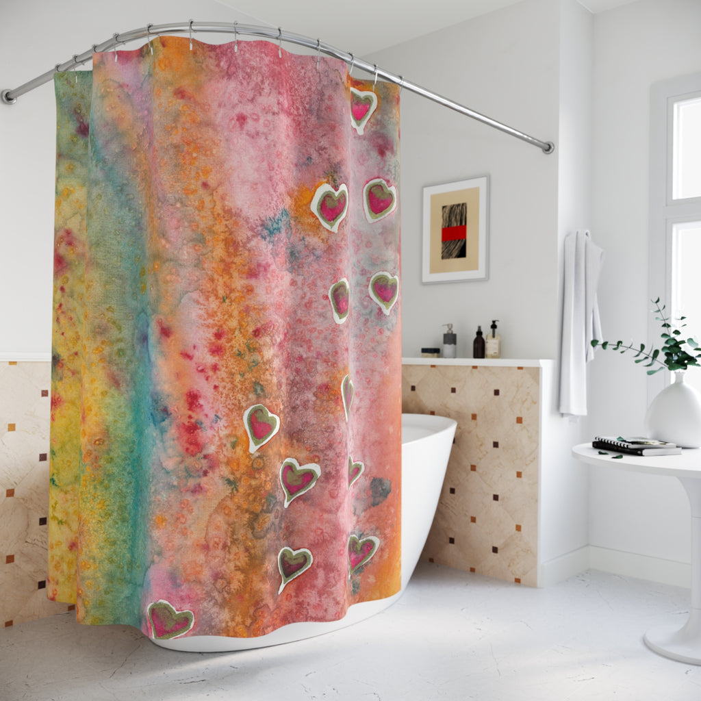 Beautiful Shower Curtains to Refresh Your Bathroom. Colourful Abstract Designs. Perfect For Your Bathroom or Special House-Warming Gift #96 Love Friendship Integrity