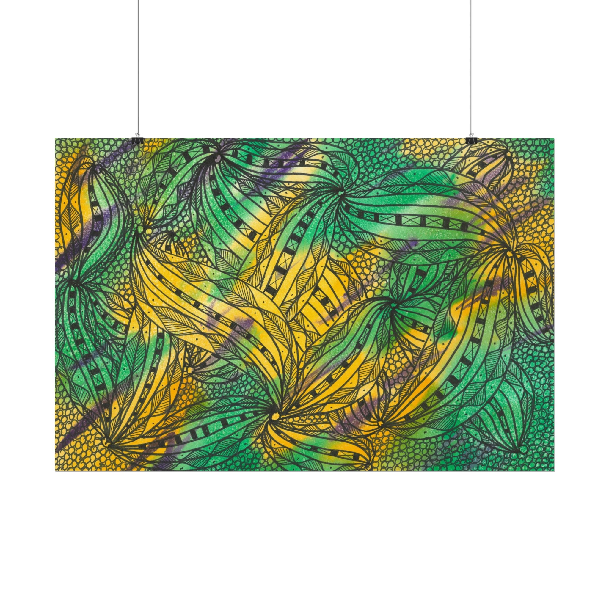 Large Colourful Wall Art, Posters & Prints, For Office, Bedroom or Living Room, or Special Gift #37 Shubbery!