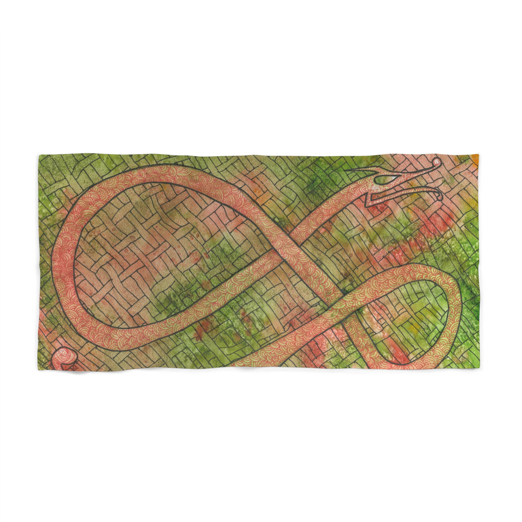 Colourful Abstract Beach Towels, Cotton Loop backing for Durability, 2 Sizes.  For Family and friends or a Special Gift #57 Celtic Flavours