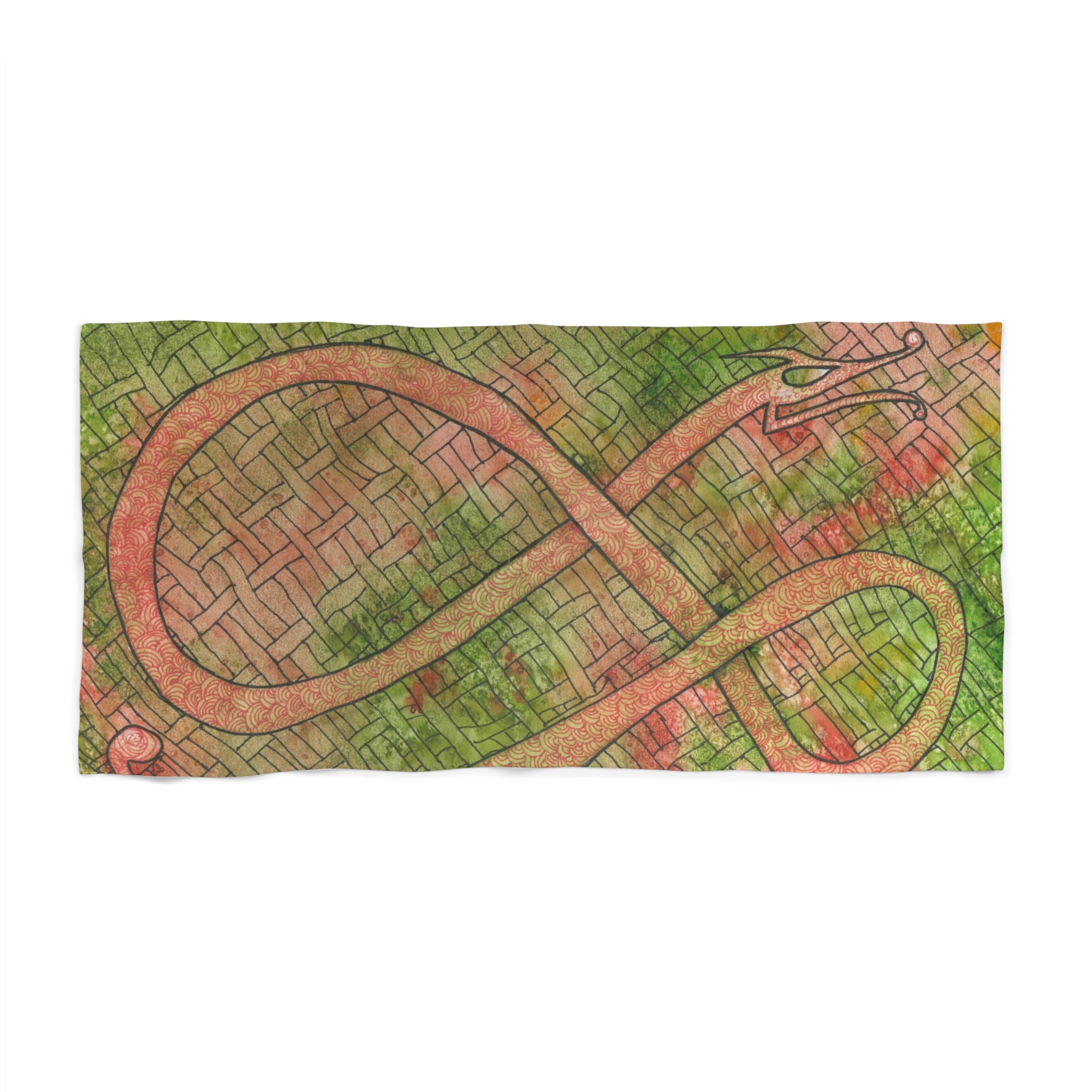 Colourful Abstract Beach Towels, Cotton Loop backing for Durability, 2 Sizes.  For Family and friends or a Special Gift #57 Celtic Flavours