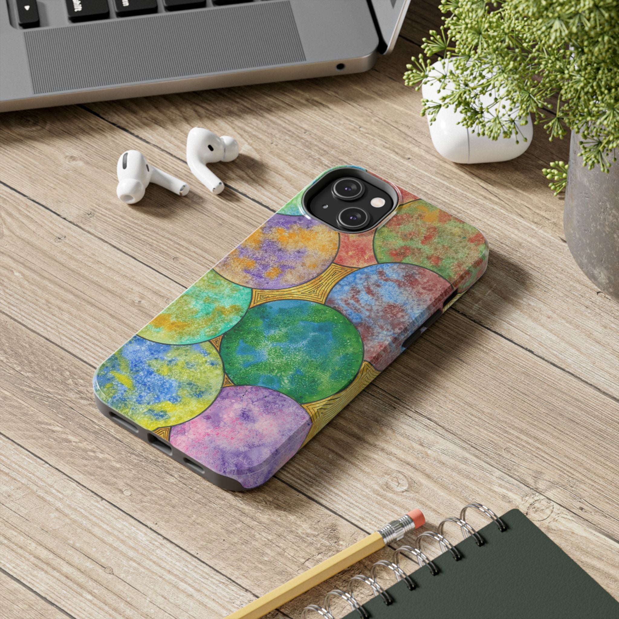 Tough Phone Case - All iPhones and Samsung Galaxys - Exciting Abstract Design #61 Worlds Apart