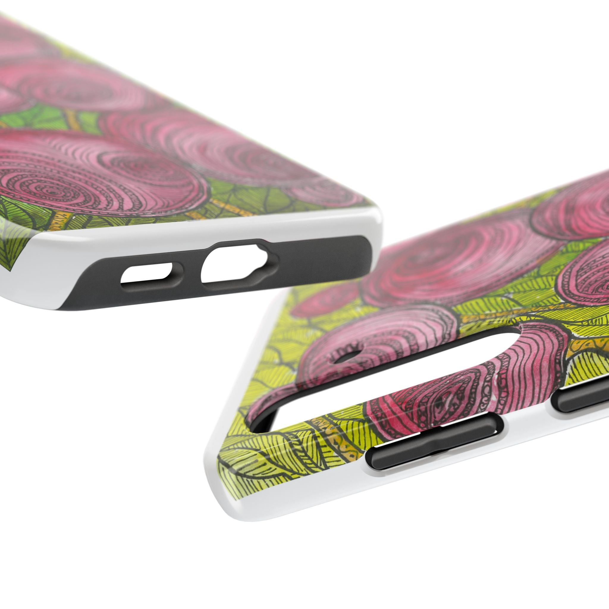 Tough Phone Case - All iPhones and Samsung Galaxys - Exciting Abstract Design #9 Spaced Blossoms