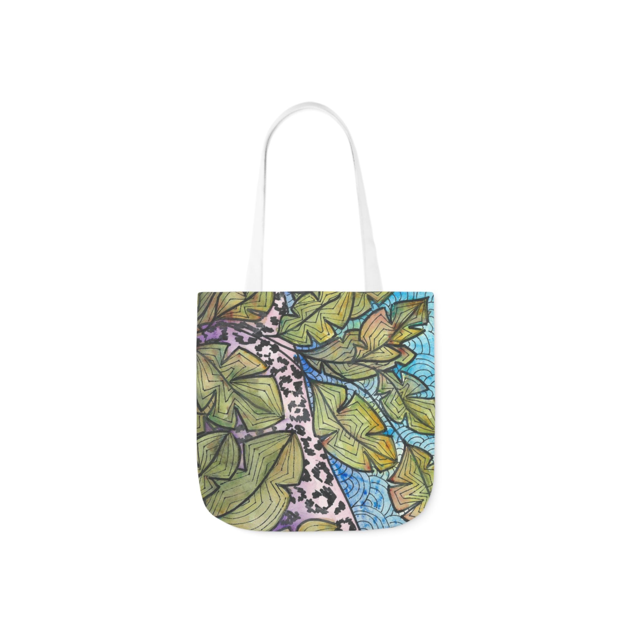 Canvas Tote Bags, Colourful Abstract Designs, 5-Color Straps, 3 Sizes.  For Family and friends or a Special Gift #76 Purrfect Blend