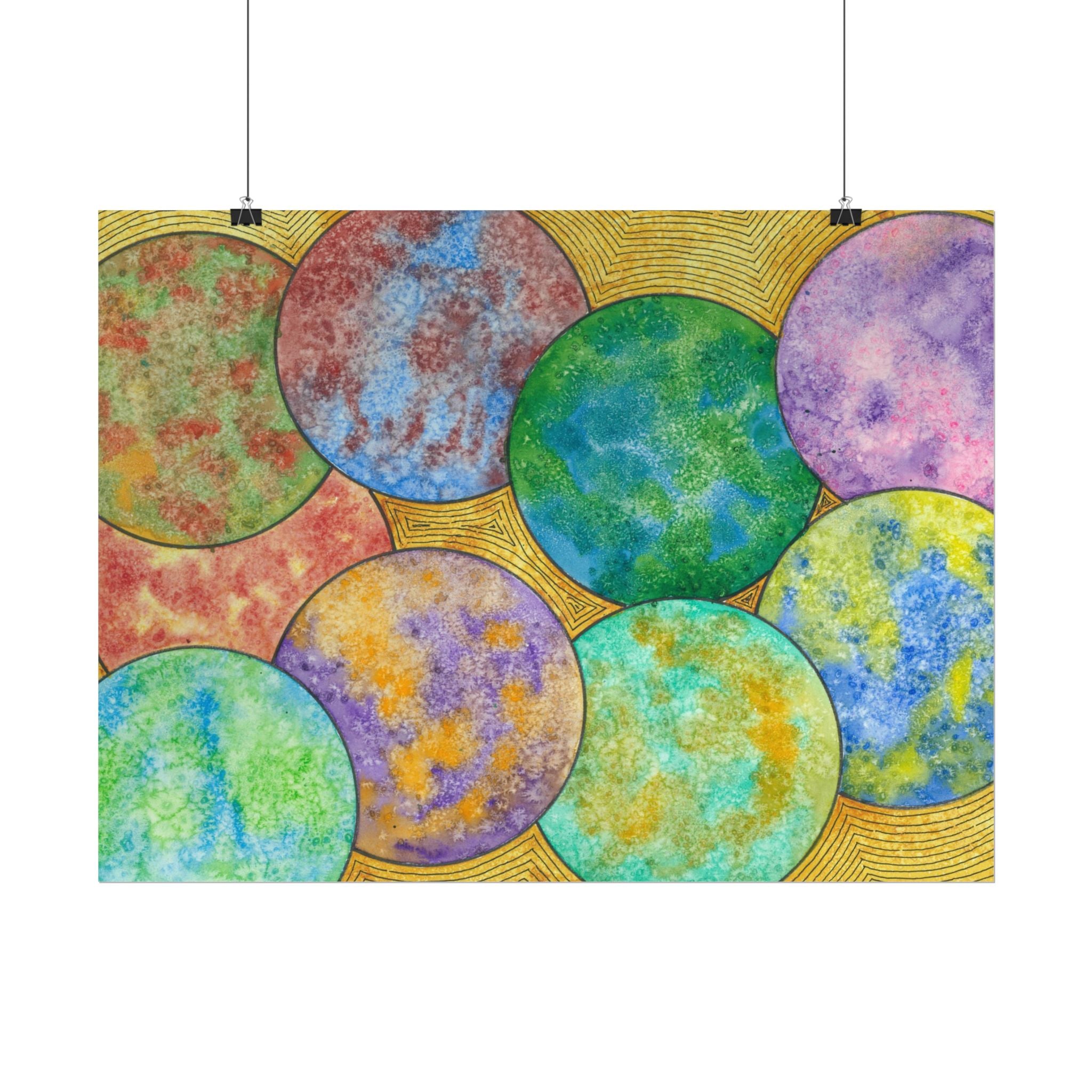 Large Colourful Wall Art, Posters & Prints, For Office, Bedroom or Living Room, or Special Gift #61 Worlds Apart