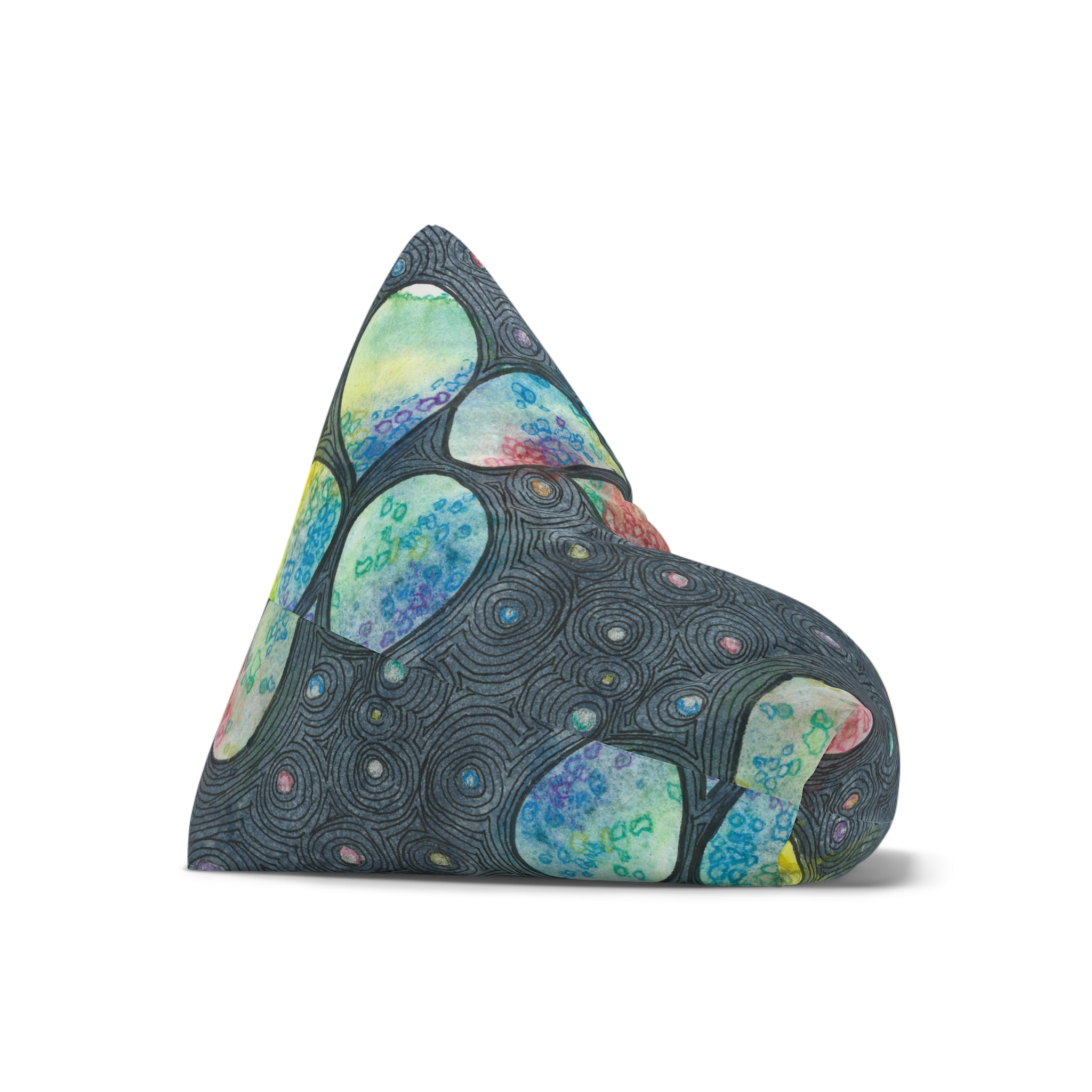 Bean Bag Chair Covers For Indoor & Outdoor - 2 Sizes - Exciting Abstract Design #30 Give Us A Minute