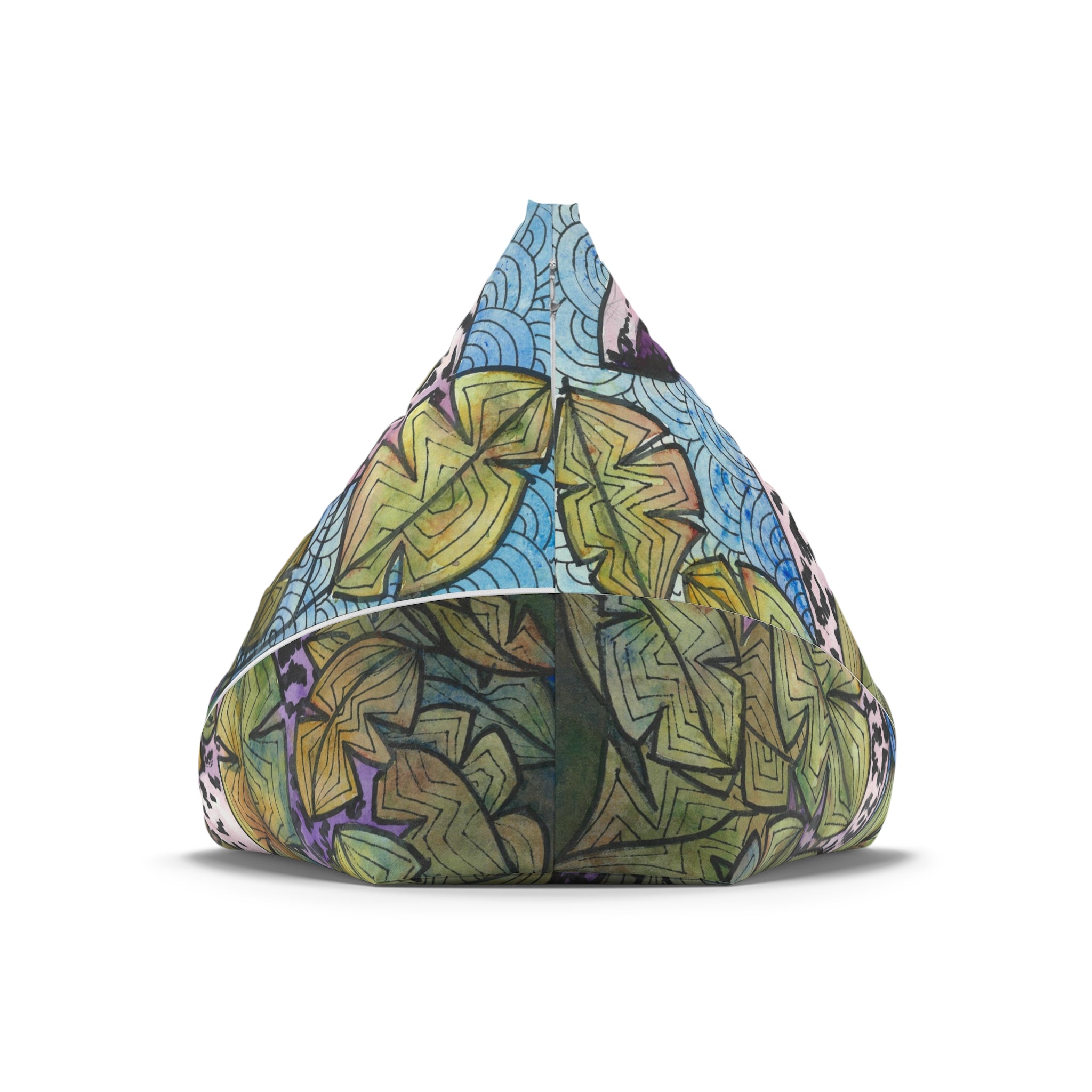 Bean Bag Chair Covers For Indoor & Outdoor - 2 Sizes - Exciting Abstract Design #76 Purrfect Blend