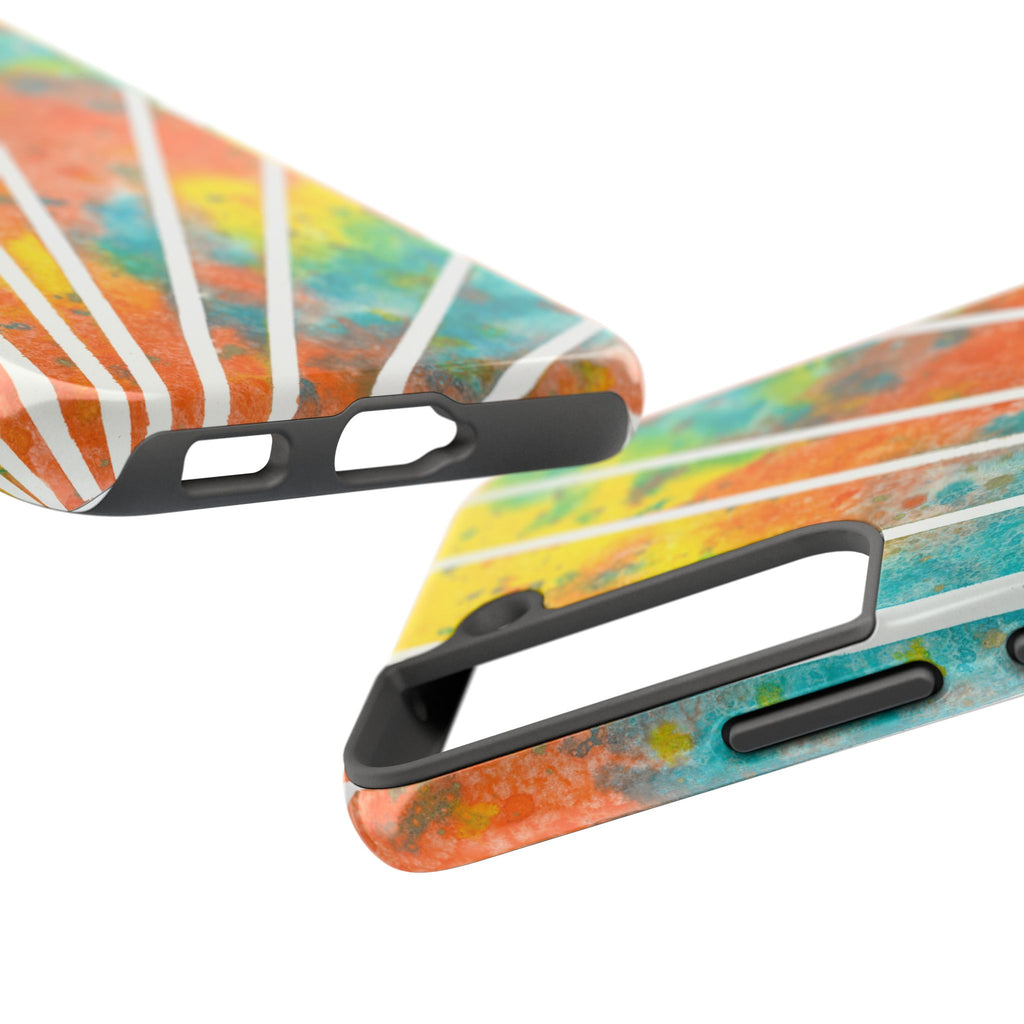Tough Phone Case - All iPhones and Samsung Galaxys - Exciting Abstract Design #101 Your Energy Radiates