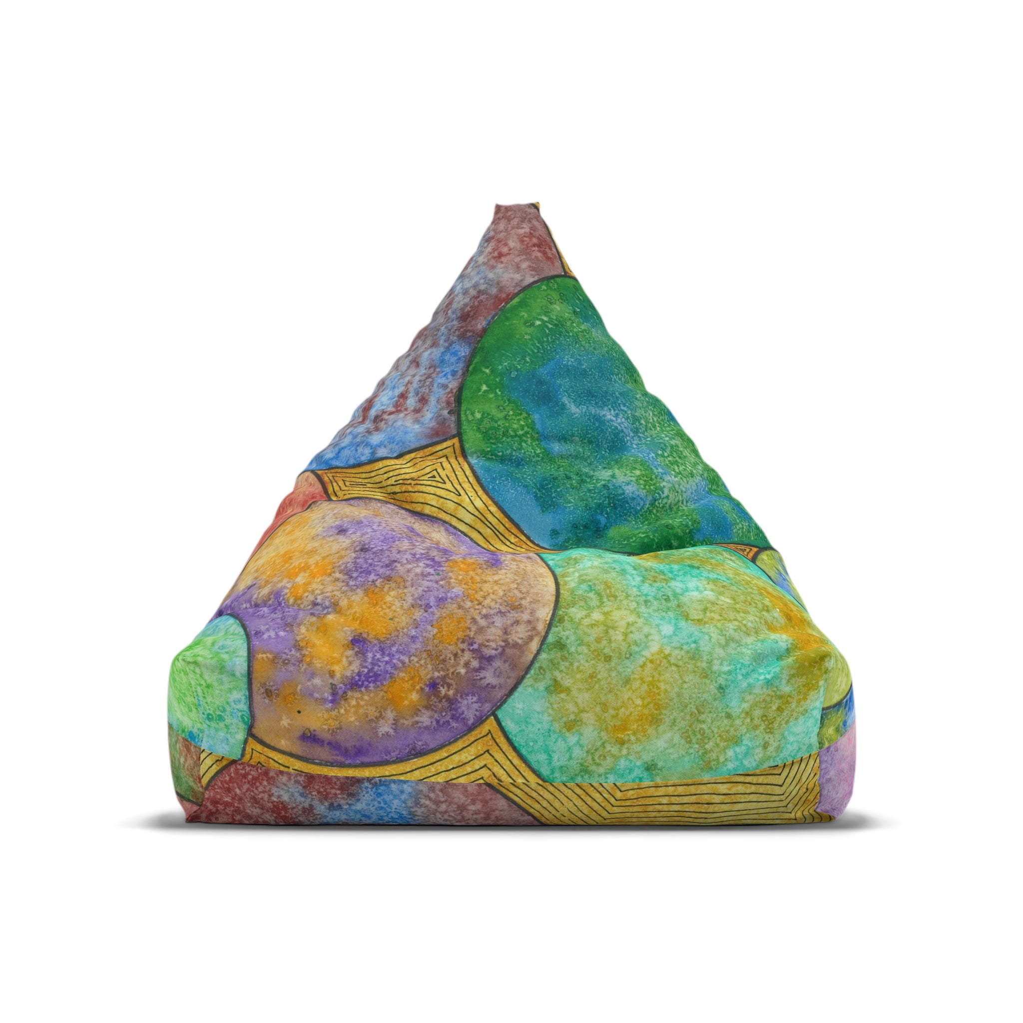 Bean Bag Chair Covers For Indoor & Outdoor - 2 Sizes - Exciting Abstract Design #61 Worlds Apart