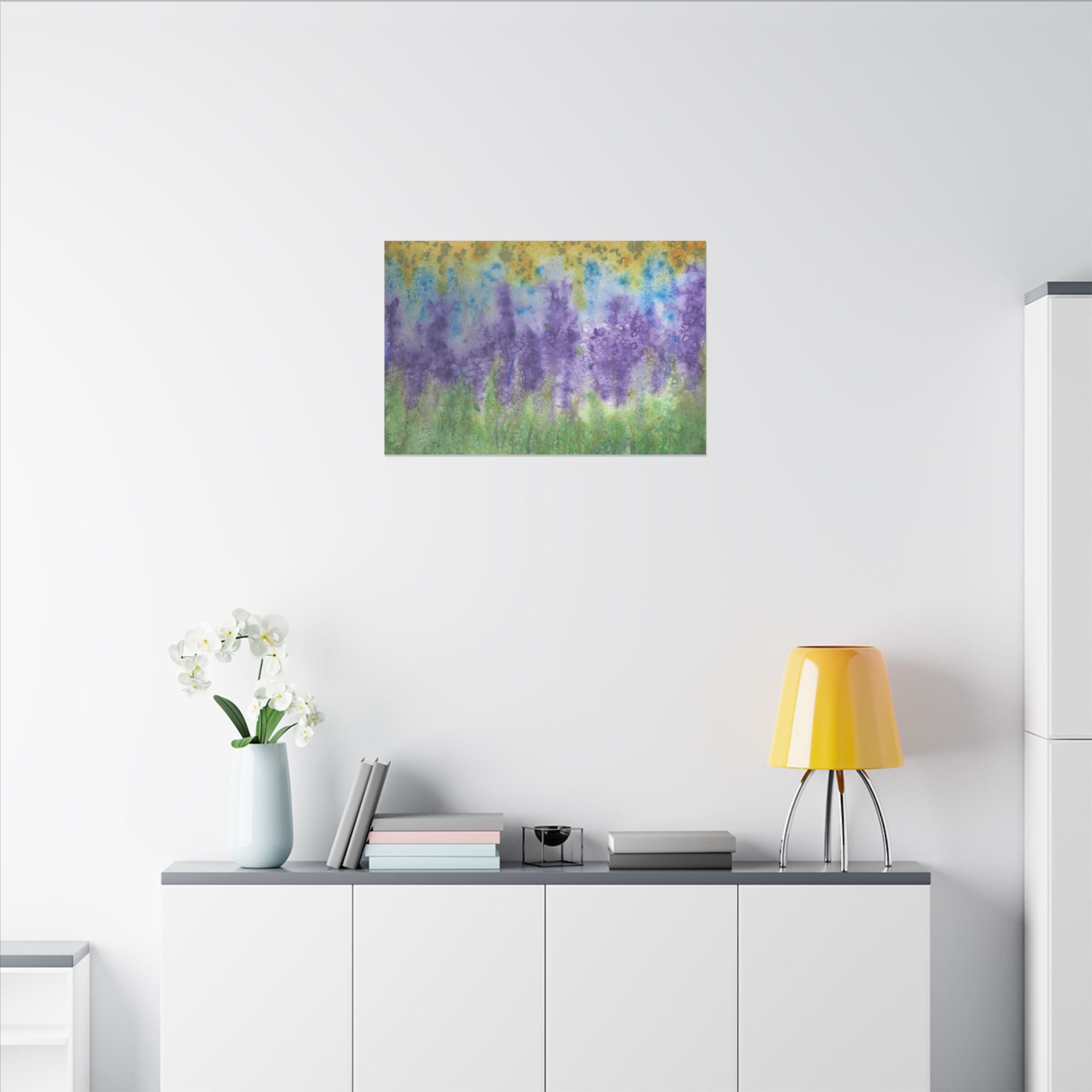 Large Colourful Wall Art, Canvas Prints, For Office, Bedroom or Living Room, or Special Gift #74 Lavender Fields