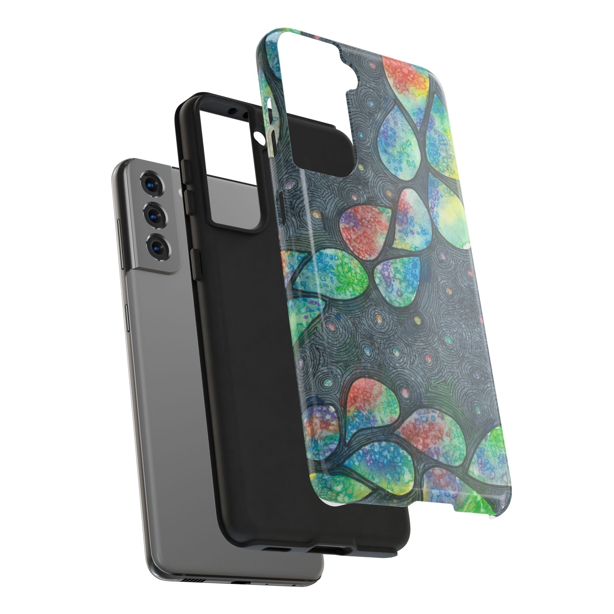 Tough Phone Case - All iPhones and Samsung Galaxys - Exciting Abstract Design #30 Give Us A Minute