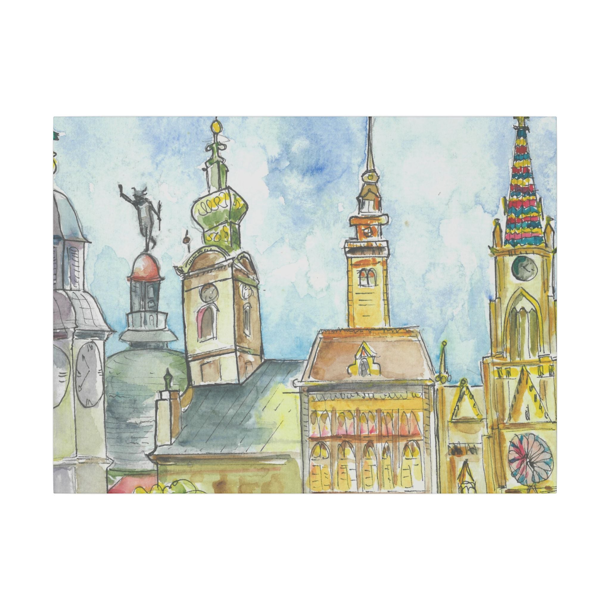 Large Colourful Wall Art, Canvas Prints, For Office, Bedroom or Living Room, or Special Gift #95 Beautiful Novi Sad - Serbia