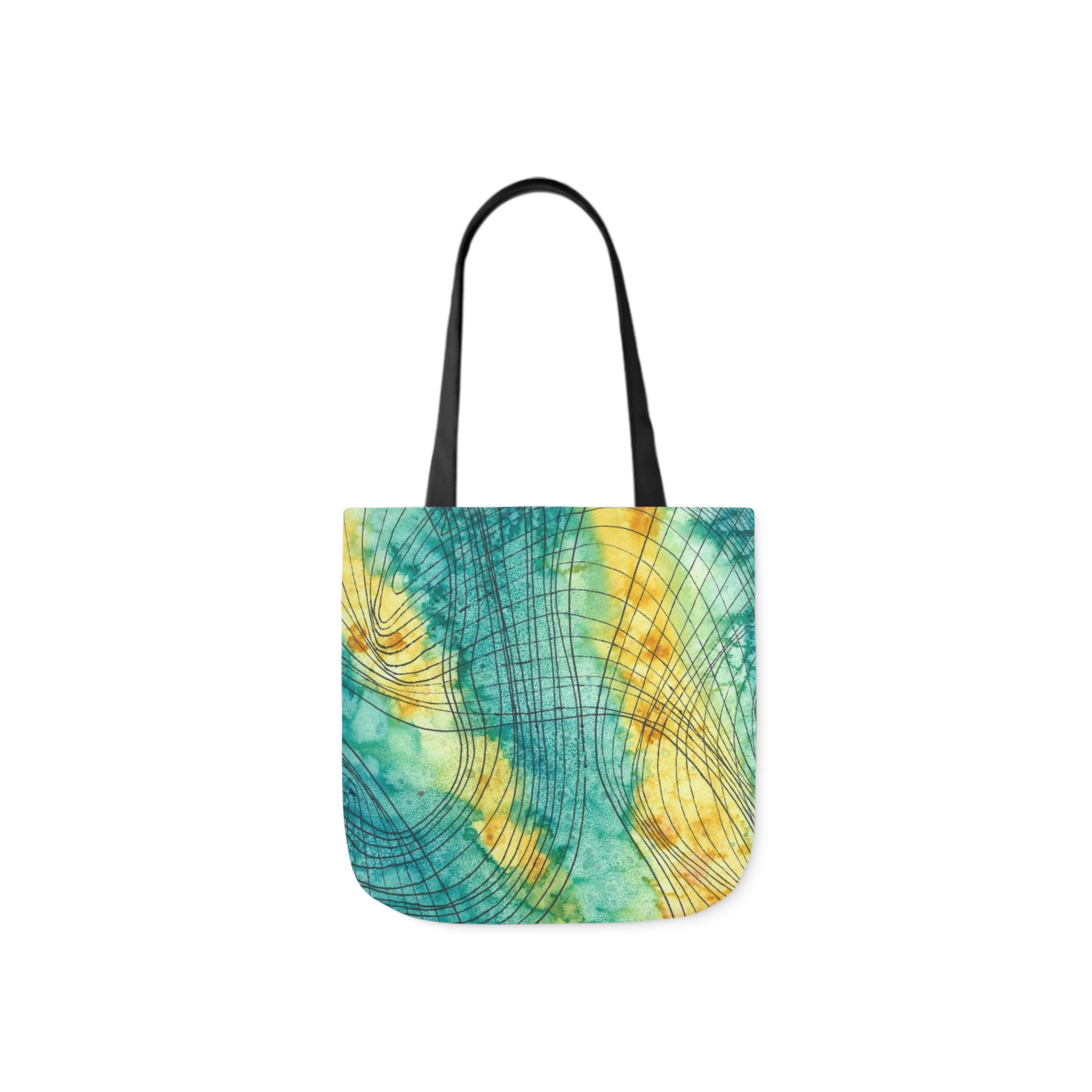 Canvas Tote Bags, Colourful Abstract Designs, 5-Color Straps, 3 Sizes.  For Family and friends or a Special Gift #81 The Only Way Is Up