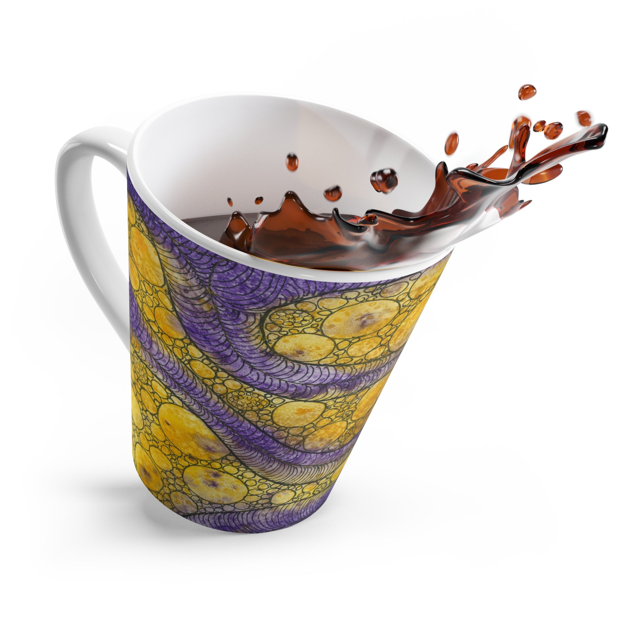 Coffee Mugs and Cups. Colourful Abstract Designs. Perfect for Home, Office or Special Gift #64 Is Now A Good Time