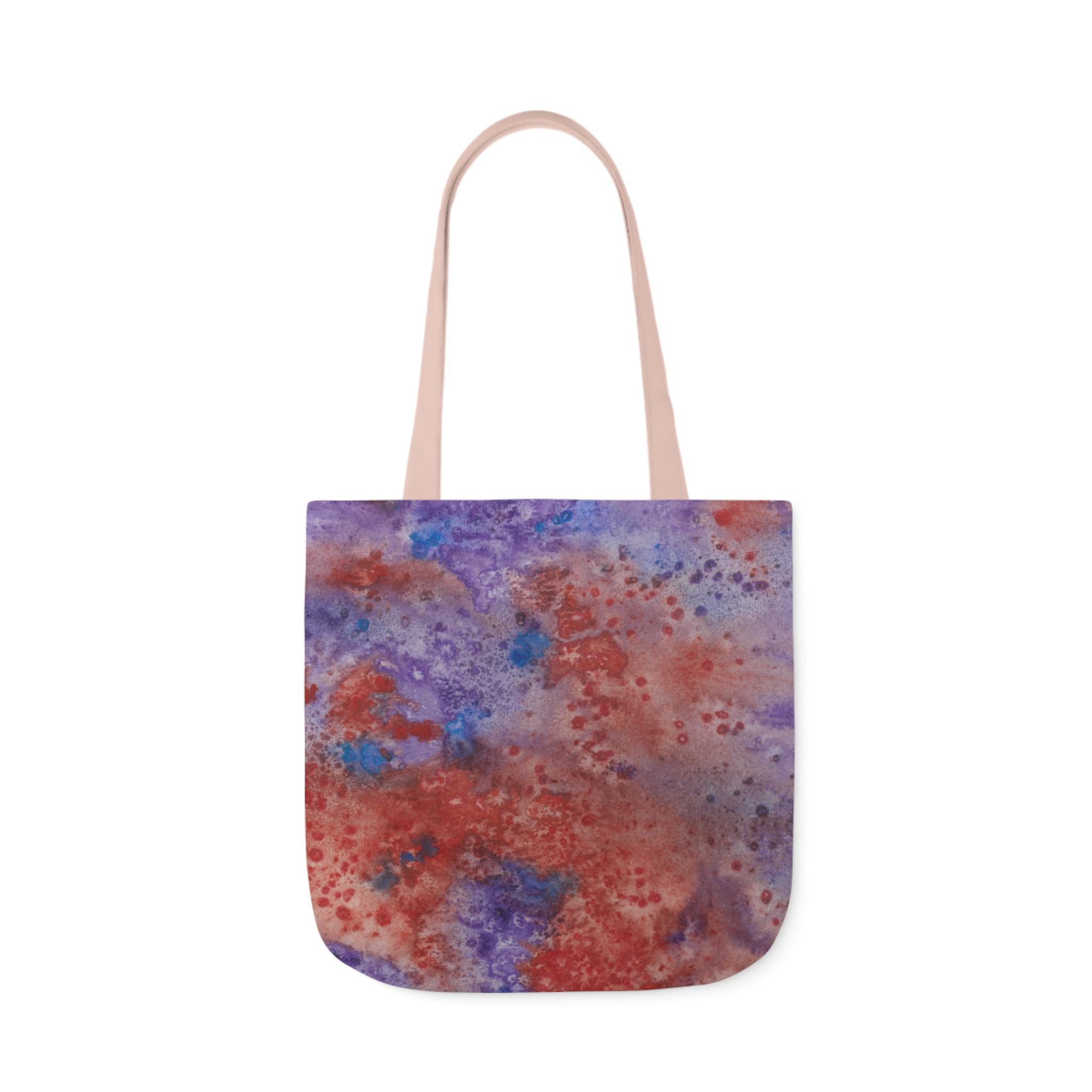 Canvas Tote Bags, Colourful Abstract Designs, 5-Color Straps, 3 Sizes.  For Family and friends or a Special Gift #51 In The Beginning