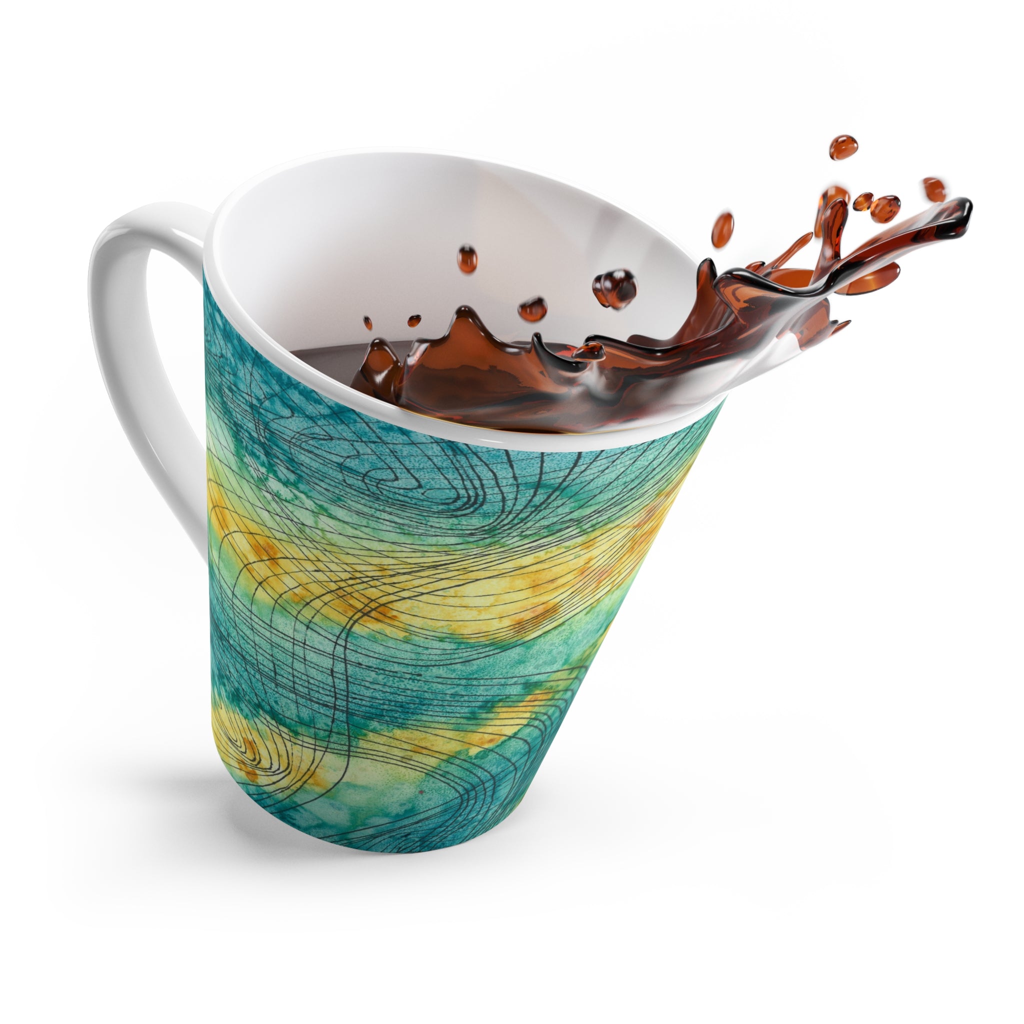 Coffee Mugs and Cups. Colourful Abstract Designs. Perfect for Home, Office or Special Gift #81 The Only Way Is Up