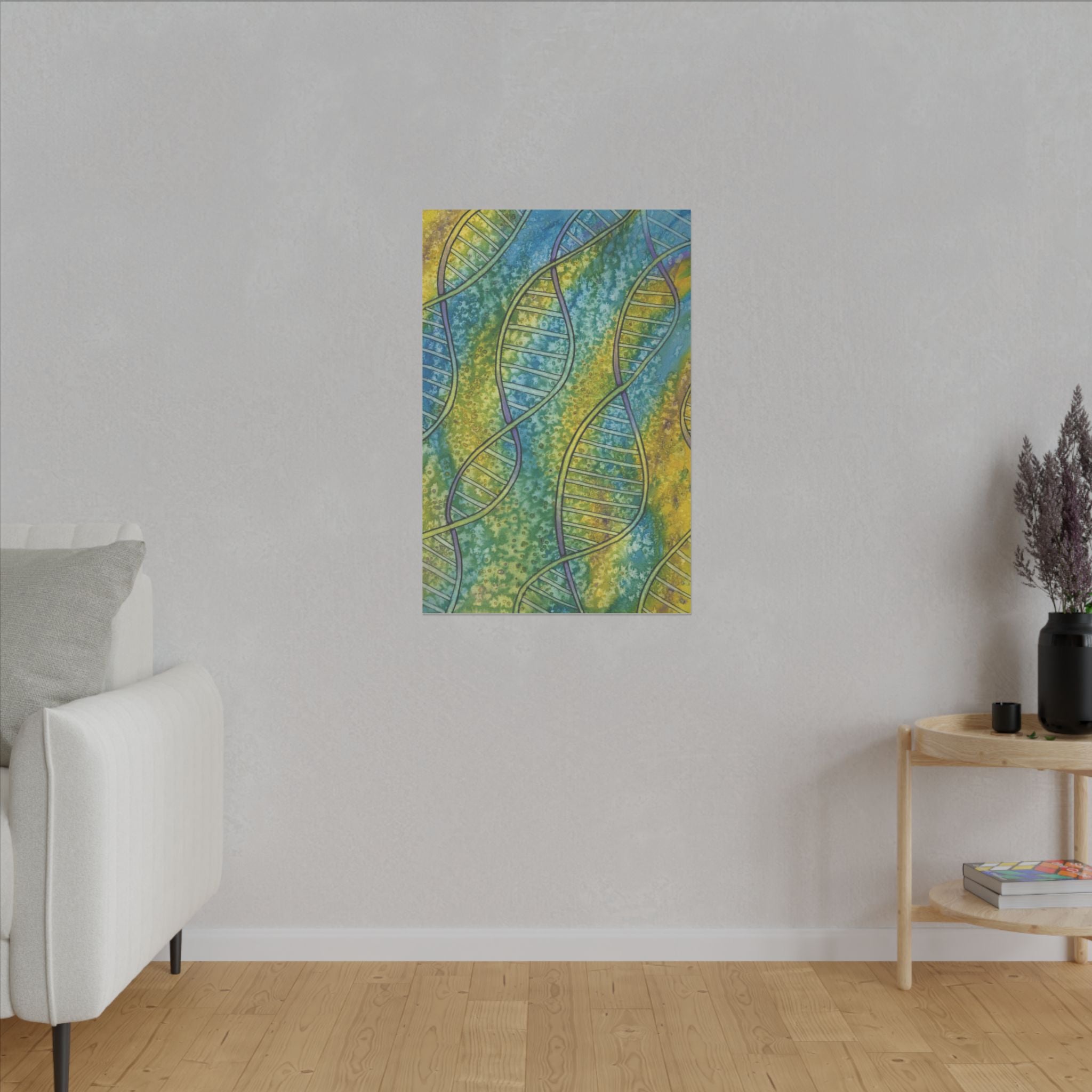 Large Colourful Wall Art, Canvas Prints, For Office, Bedroom or Living Room, or Special Gift #99 Crop of DNA