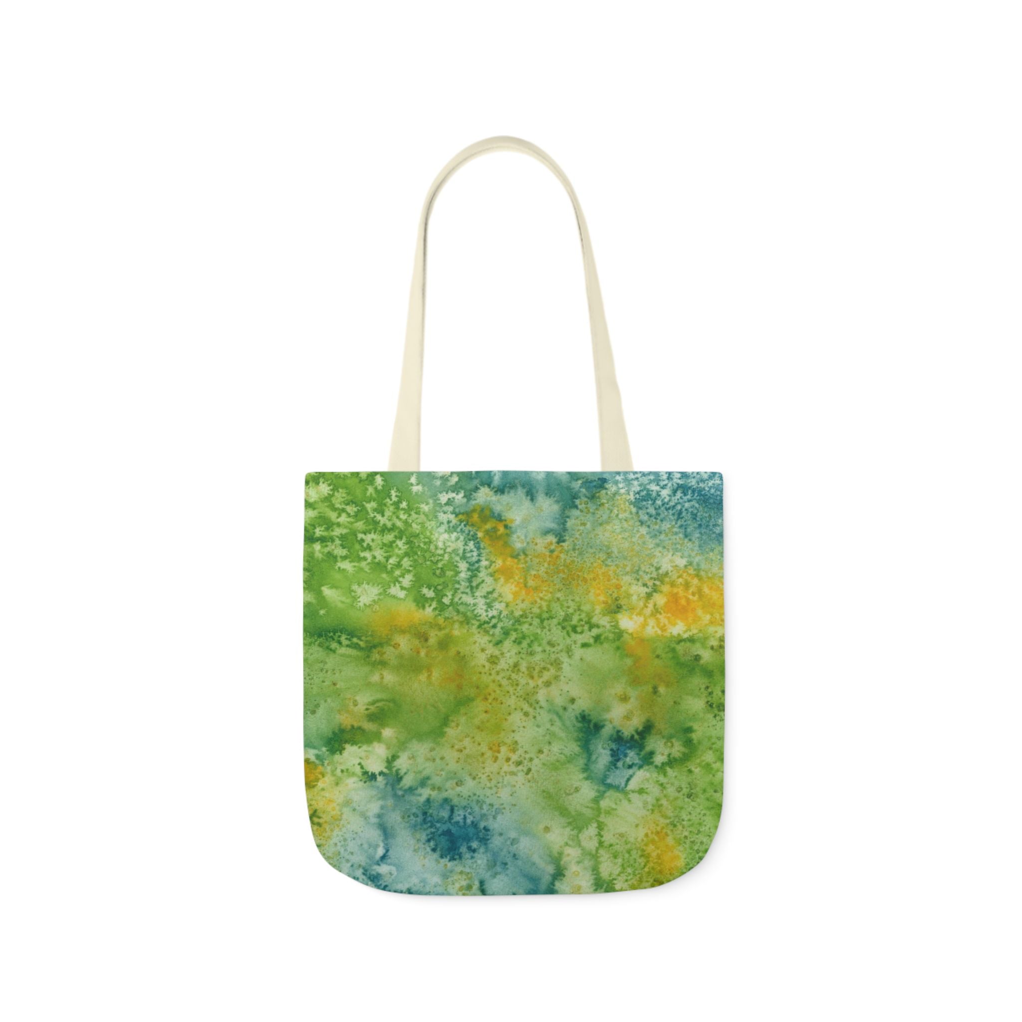 Canvas Tote Bags, Colourful Abstract Designs, 5-Color Straps, 3 Sizes.  For Family and friends or a Special Gift #52 View From Above