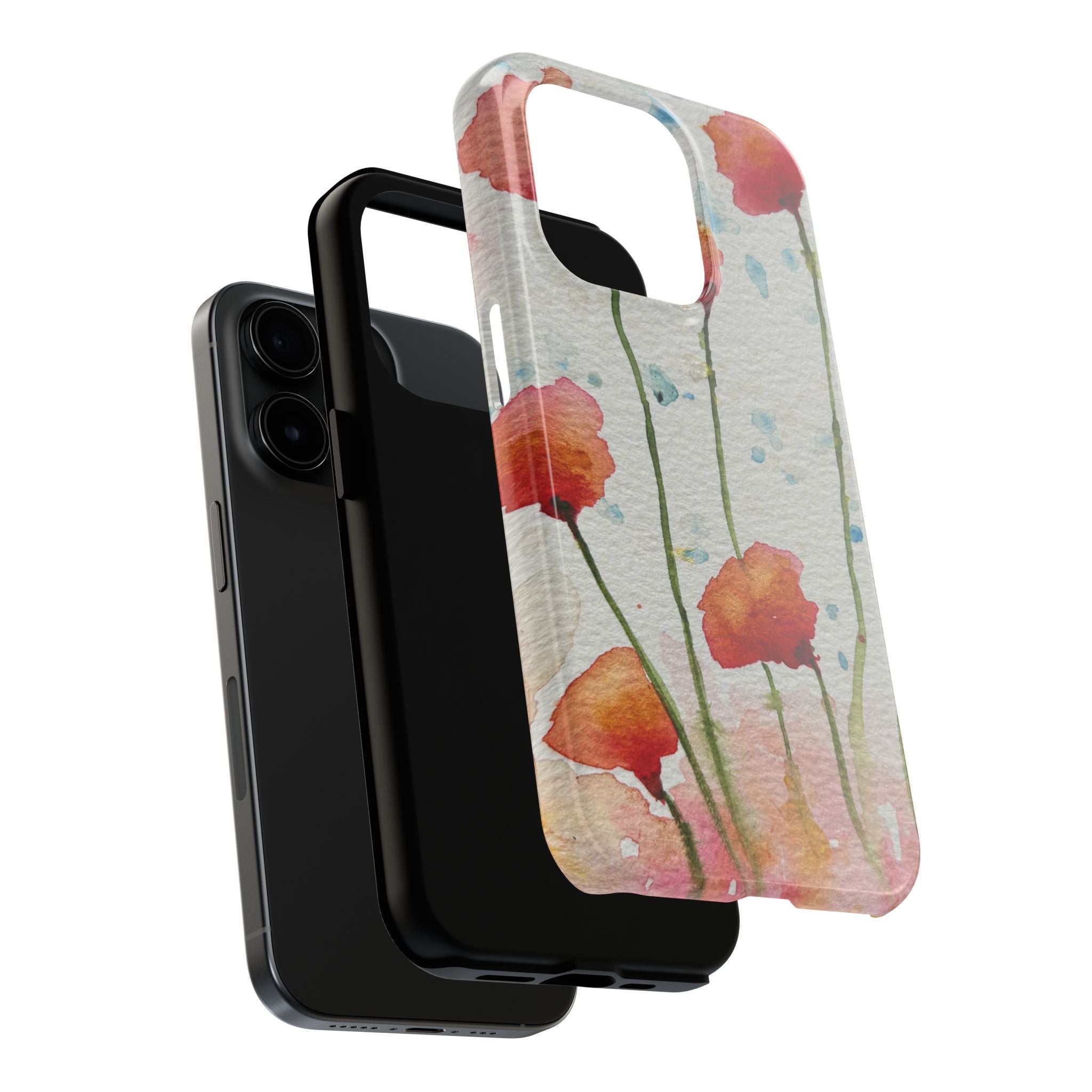 Tough Phone Case - All iPhones and Samsung Galaxys - Exciting Abstract Design #94 Poppies Galore