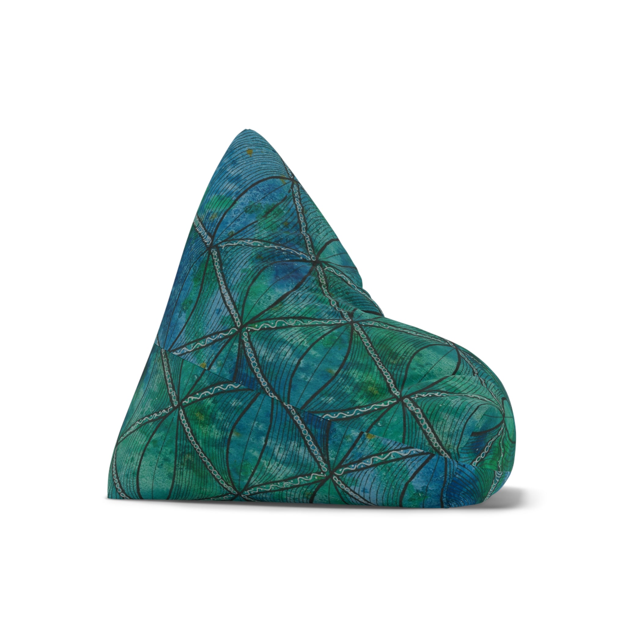 Bean Bag Chair Covers For Indoor & Outdoor - 2 Sizes - Exciting Abstract Design #58 How's The Serenity?