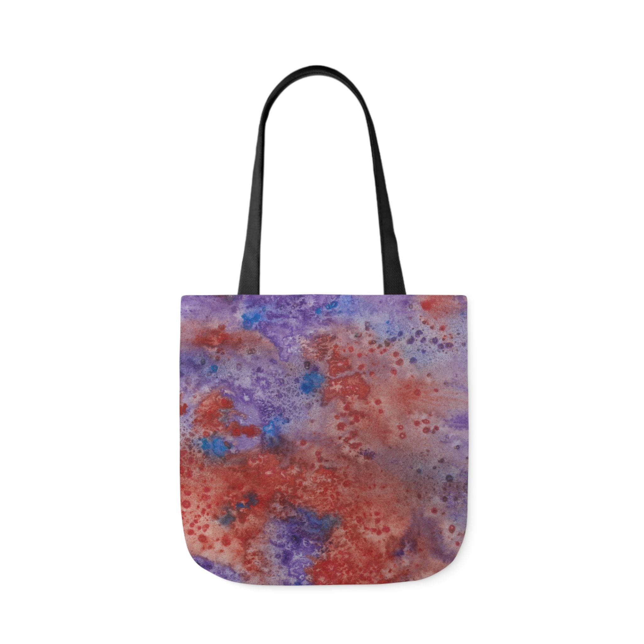 Canvas Tote Bags, Colourful Abstract Designs, 5-Color Straps, 3 Sizes.  For Family and friends or a Special Gift #51 In The Beginning