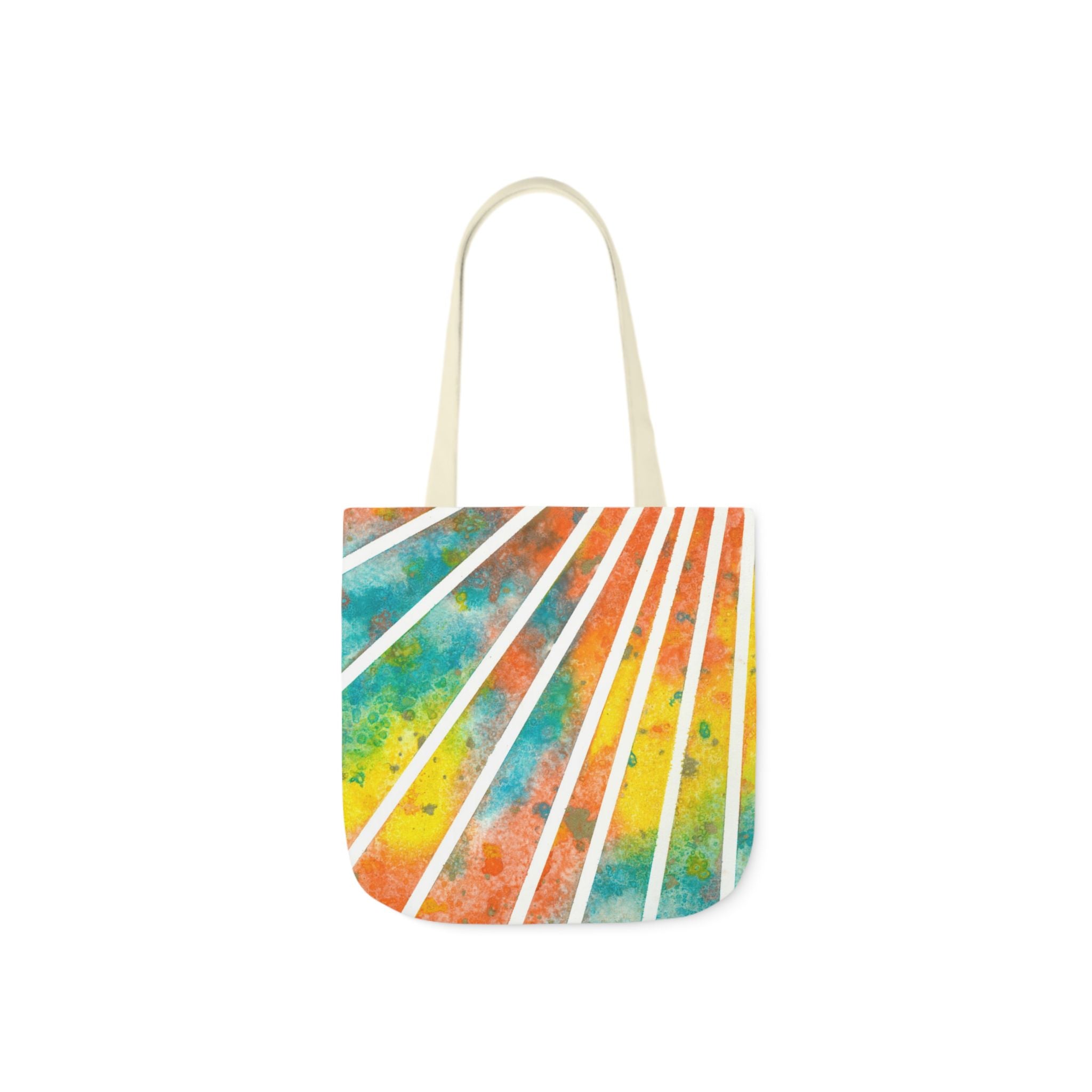 Canvas Tote Bags, Colourful Abstract Designs, 5-Color Straps, 3 Sizes.  For Family and friends or a Special Gift #101 Your Energy Radiates