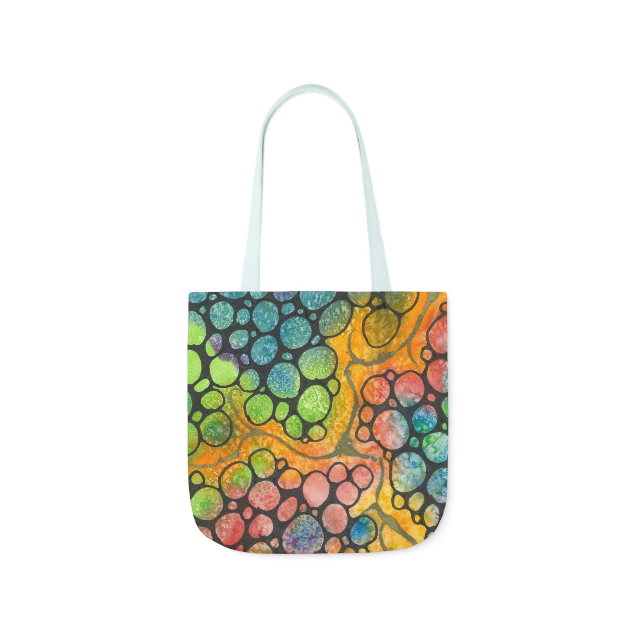 Canvas Tote Bags, Colourful Abstract Designs, 5-Color Straps, 3 Sizes.  For Family and friends or a Special Gift #77 River Of Dreams