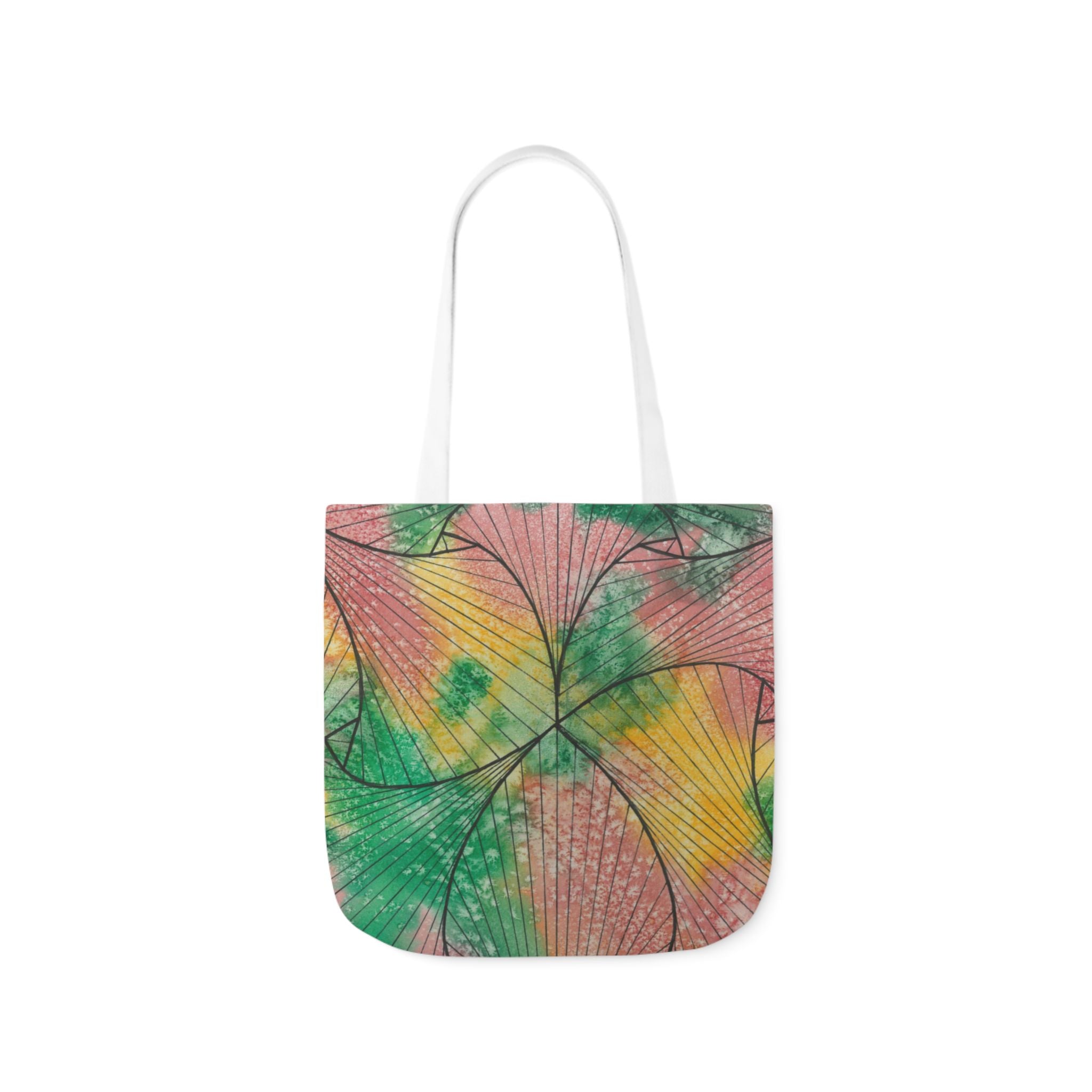 Canvas Tote Bags, Colourful Abstract Designs, 5-Color Straps, 3 Sizes.  For Family and friends or a Special Gift #49 Health and Wellbeing