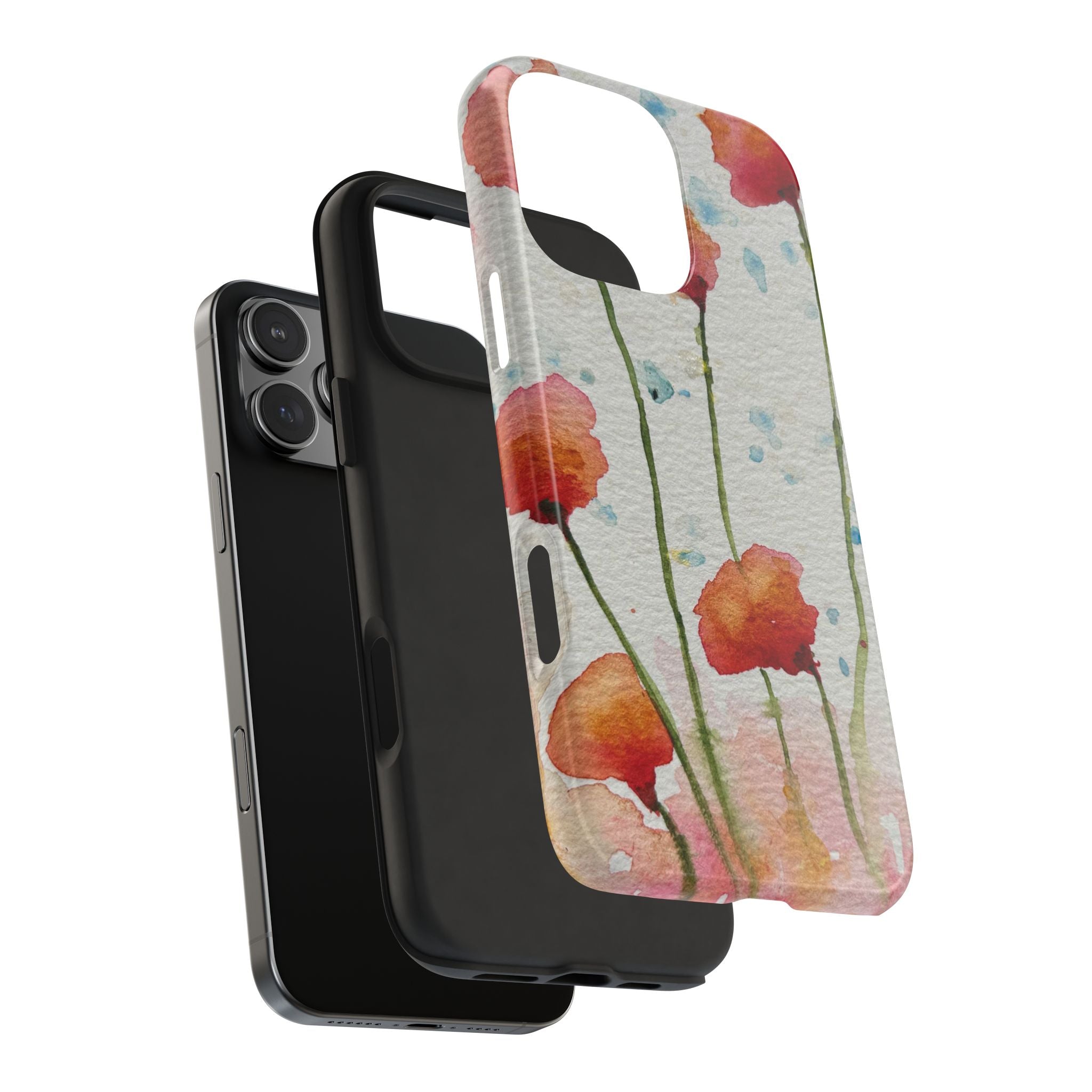 Tough Phone Case - All iPhones and Samsung Galaxys - Exciting Abstract Design #94 Poppies Galore